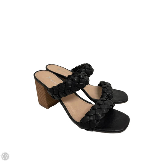 Sandals Heels Block By Xappeal In Black, Size: 9