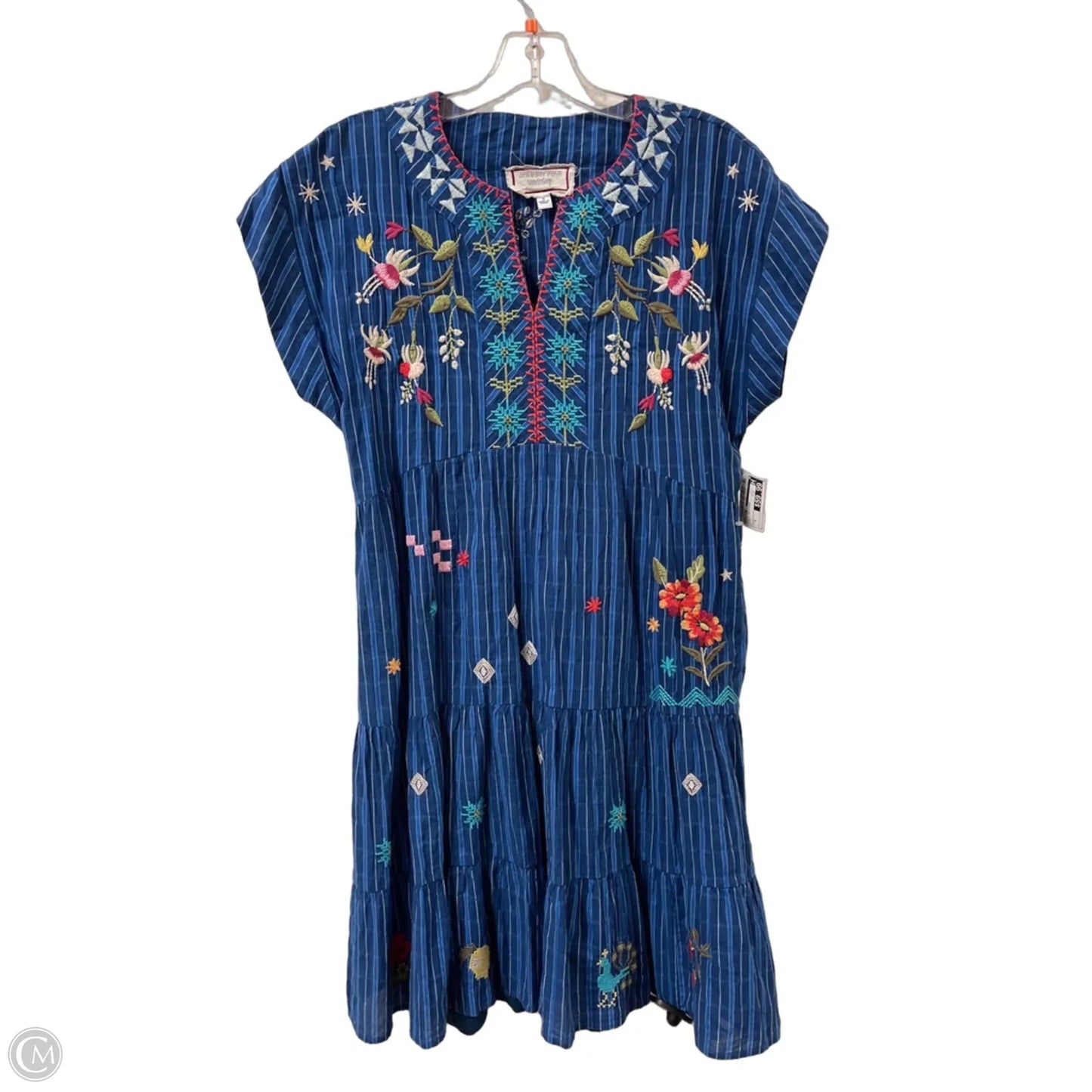 Dress Designer By Johnny Was In Blue, Size: S