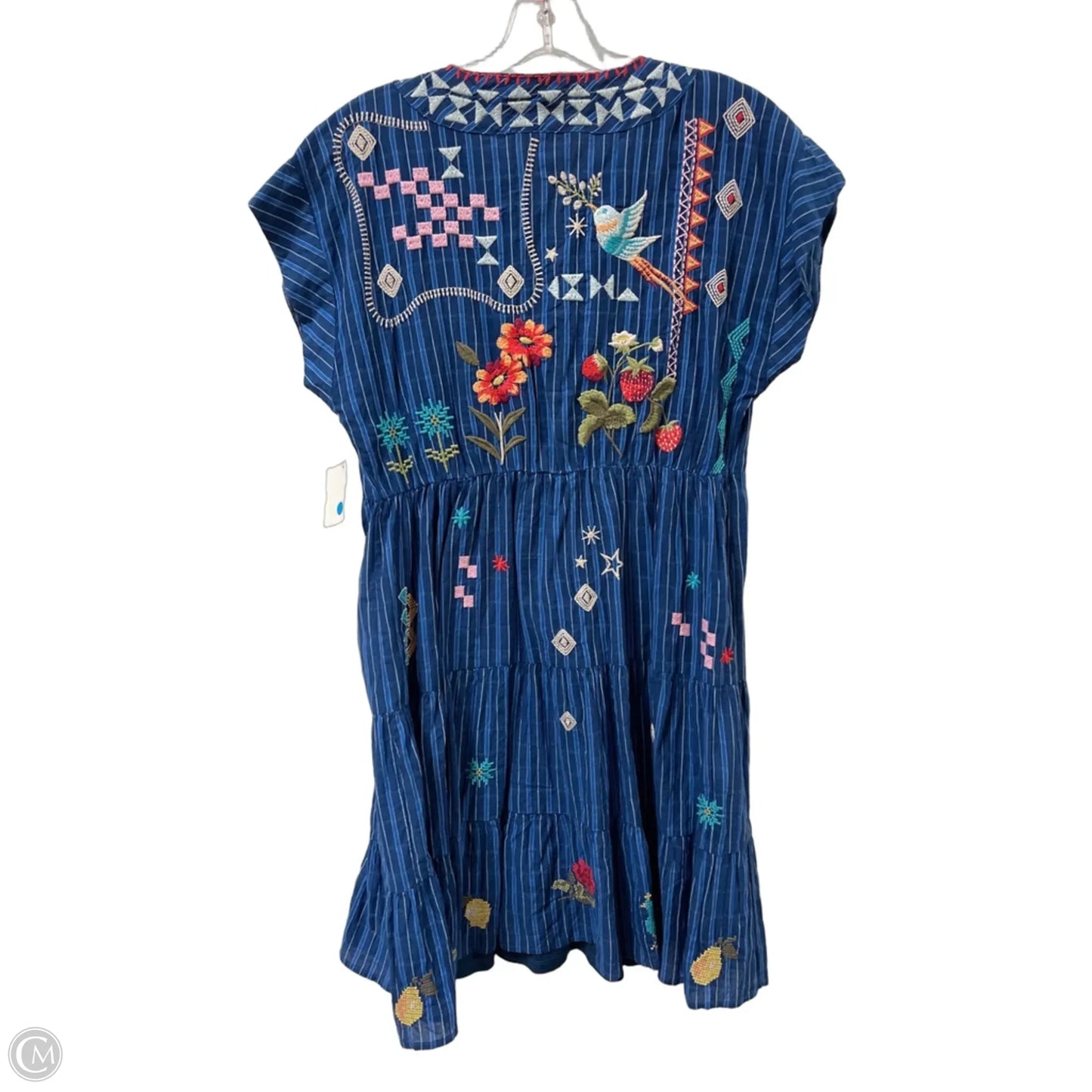 Dress Designer By Johnny Was In Blue, Size: S