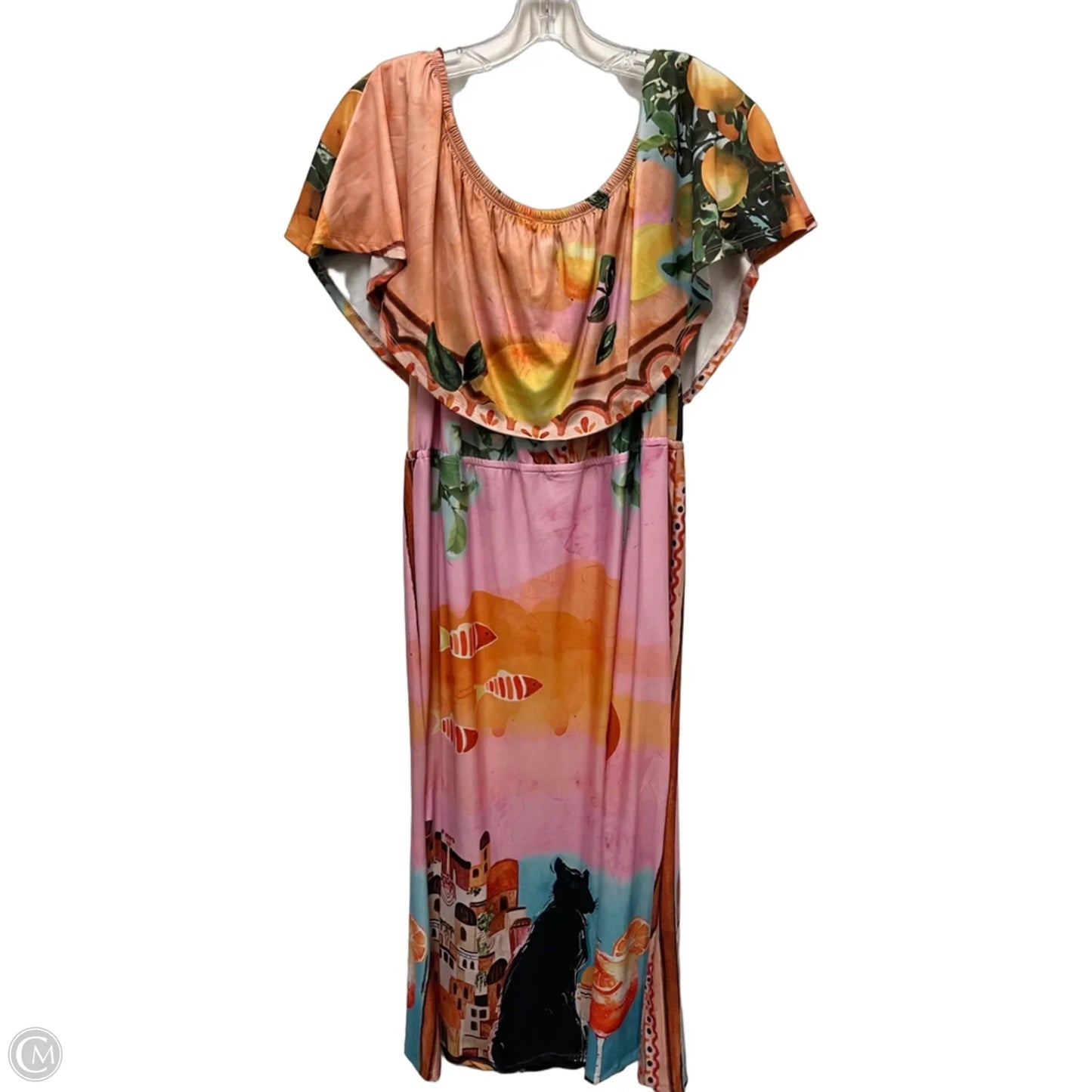 Dress Casual Maxi By Ashley Stewart In Orange, Size: 2x
