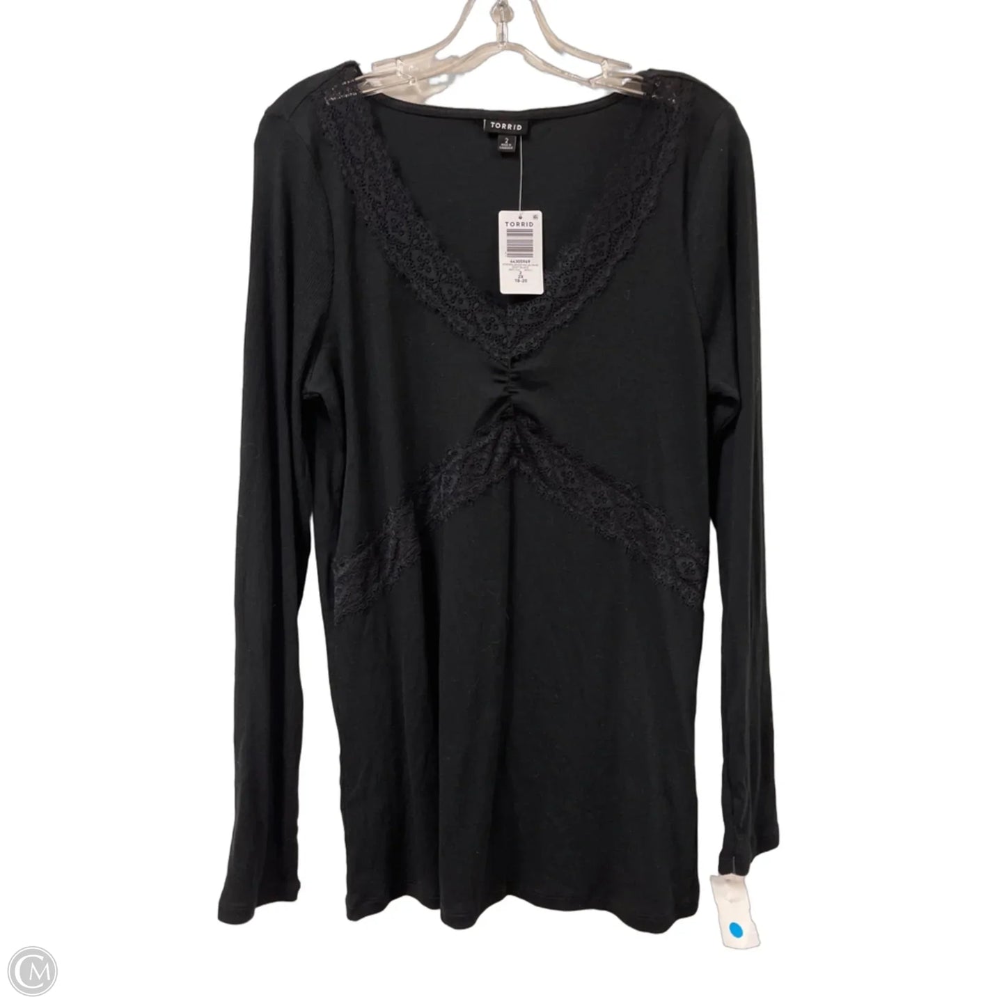 Top Long Sleeve By Torrid In Black, Size: 2x
