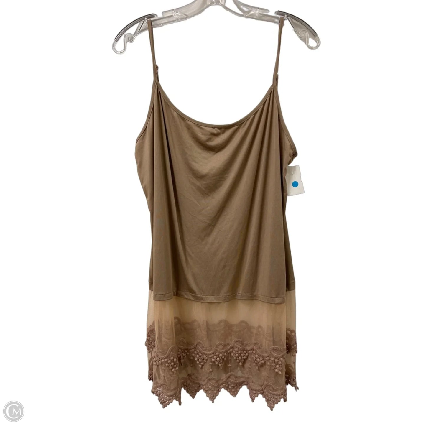 Tank Top By Clothes Mentor In Tan, Size: 1x