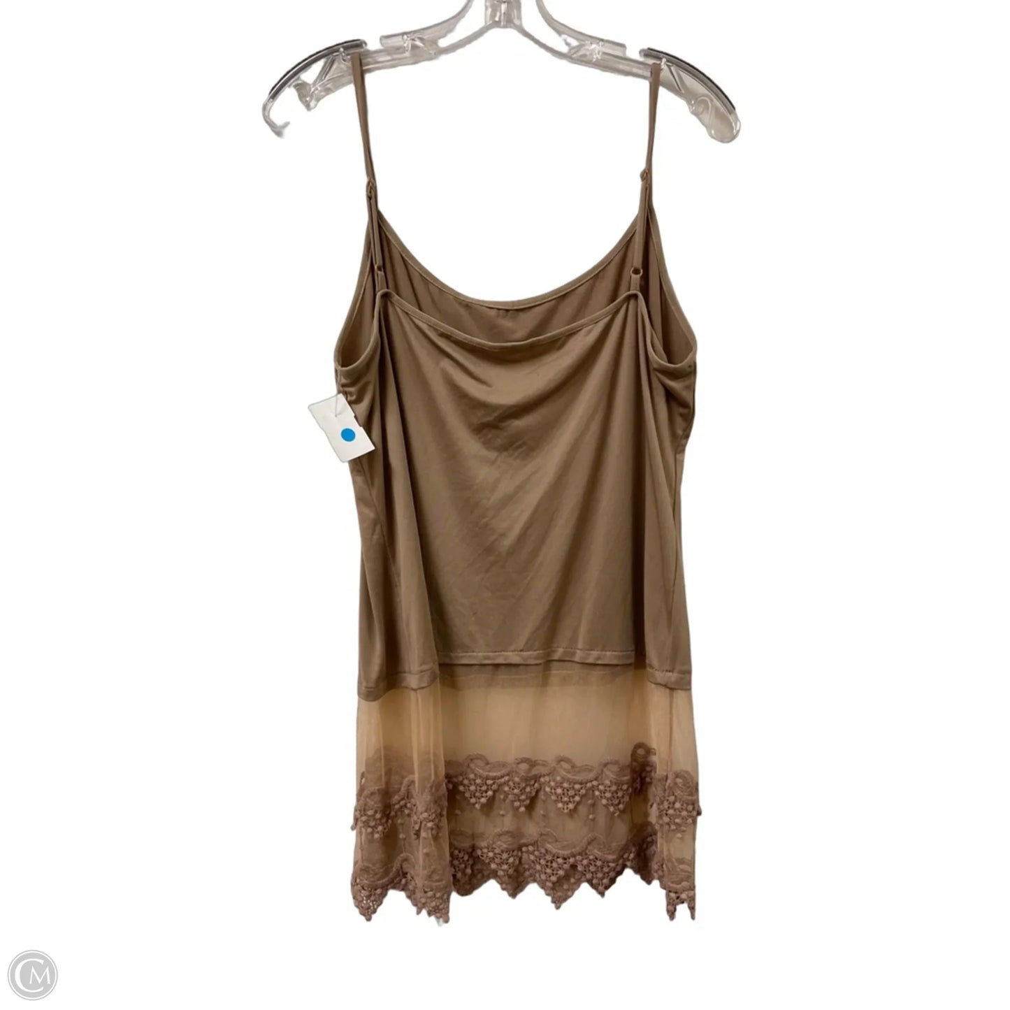 Tank Top By Clothes Mentor In Tan, Size: 1x