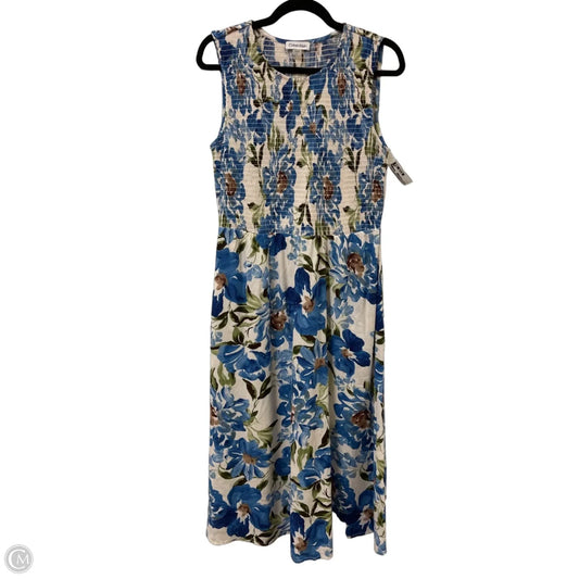 Dress Casual Maxi By Calvin Klein In Blue, Size: S