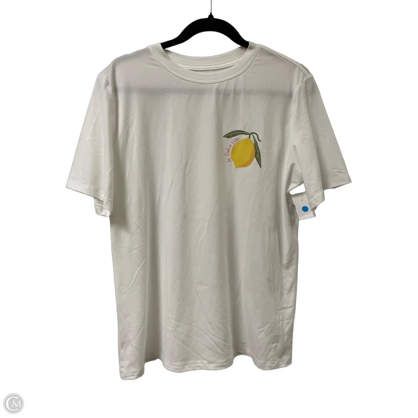 Top Short Sleeve By Clothes Mentor In White, Size: L