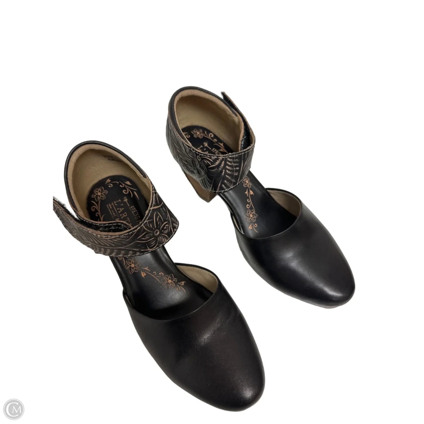Shoes Heels Block By Lartiste In Black, Size: 5.5