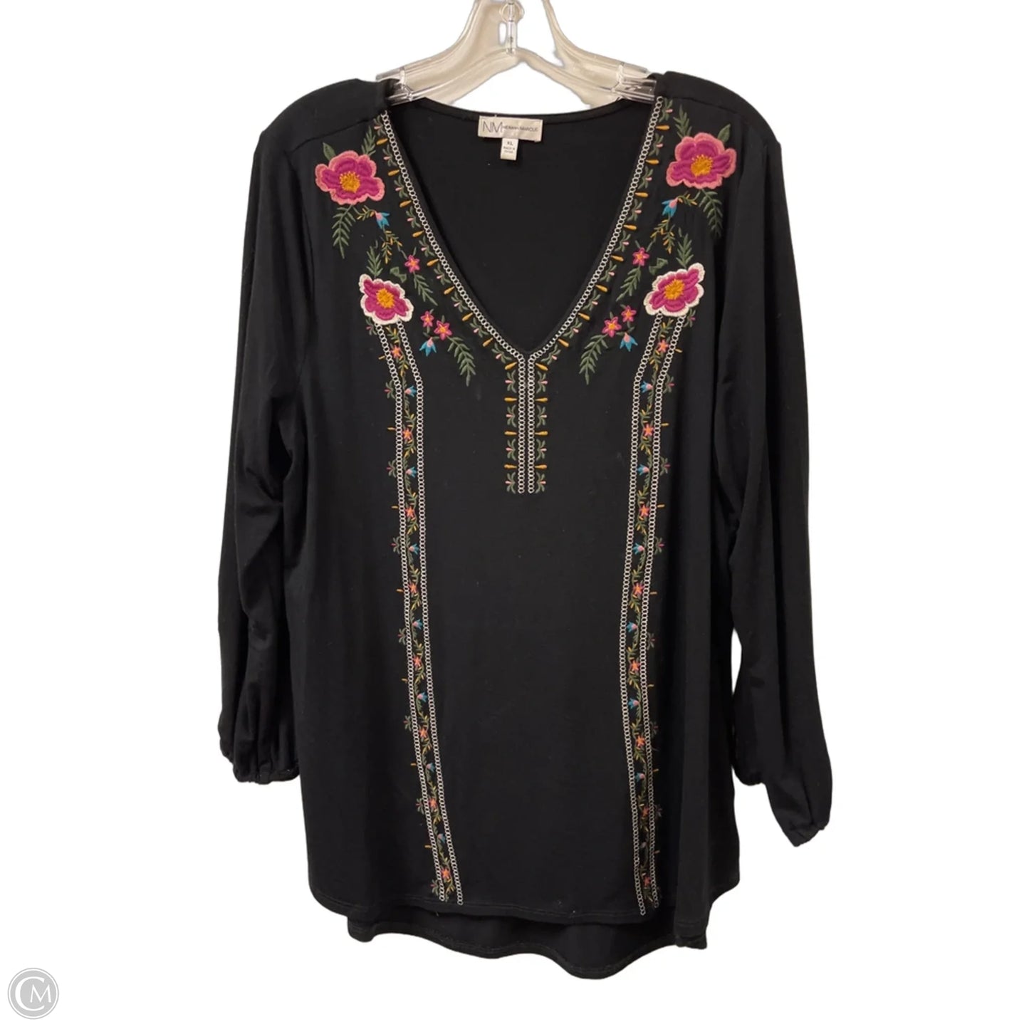 Top Long Sleeve Designer By Neiman Marcus In Black, Size: Xl