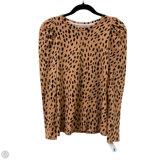 Top Long Sleeve By Crown And Ivy In Animal Print, Size: S