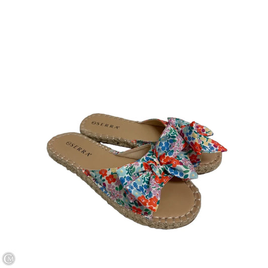 Sandals Flats By Serra In Floral Print, Size: 7