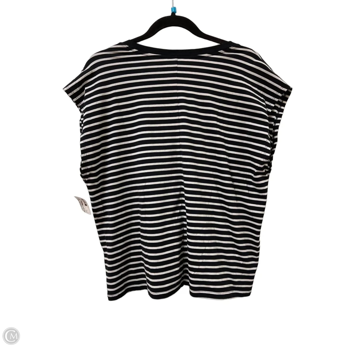 Top Short Sleeve By Nordstrom In Black & White, Size: L