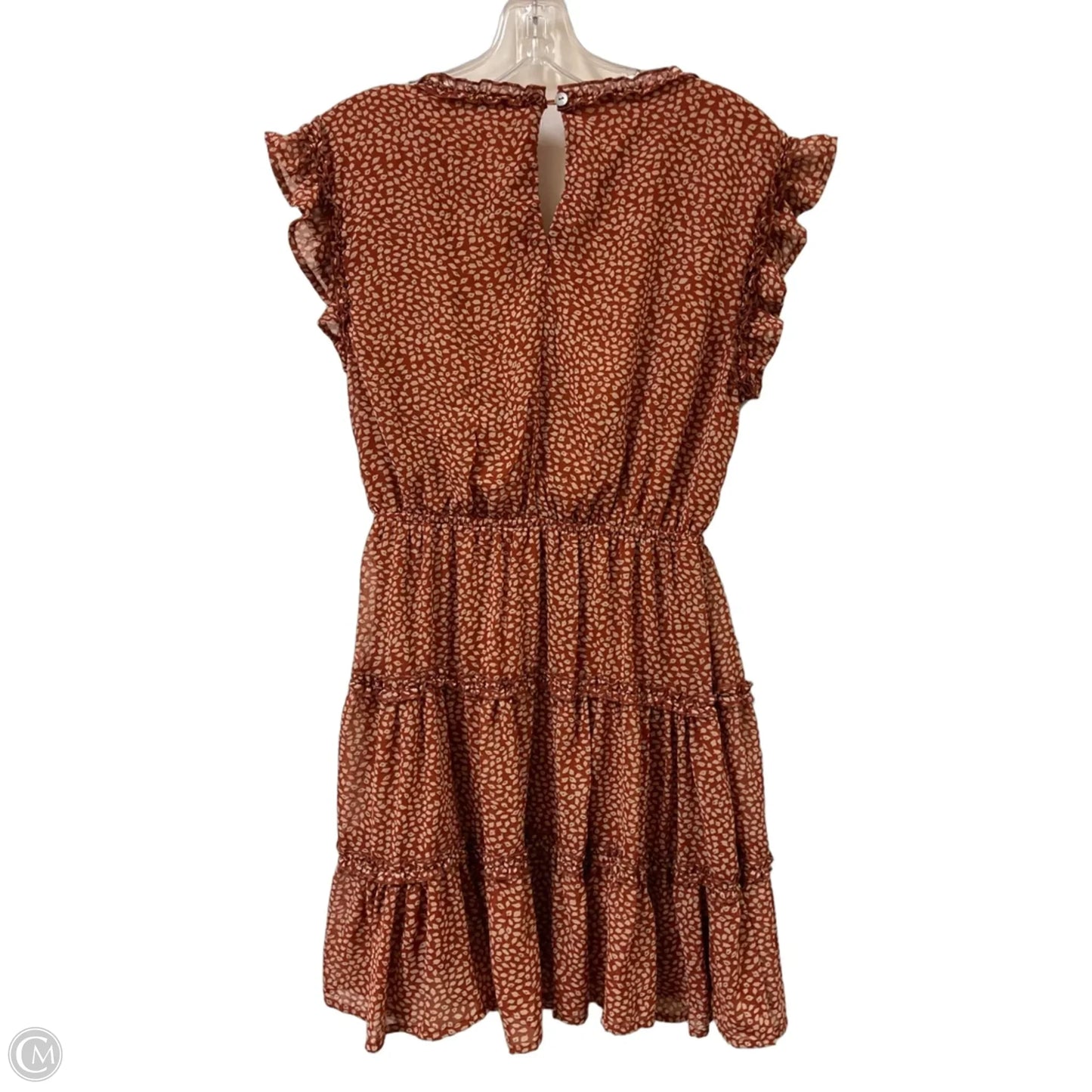 Dress Casual Short By She + Sky In Orange, Size: S