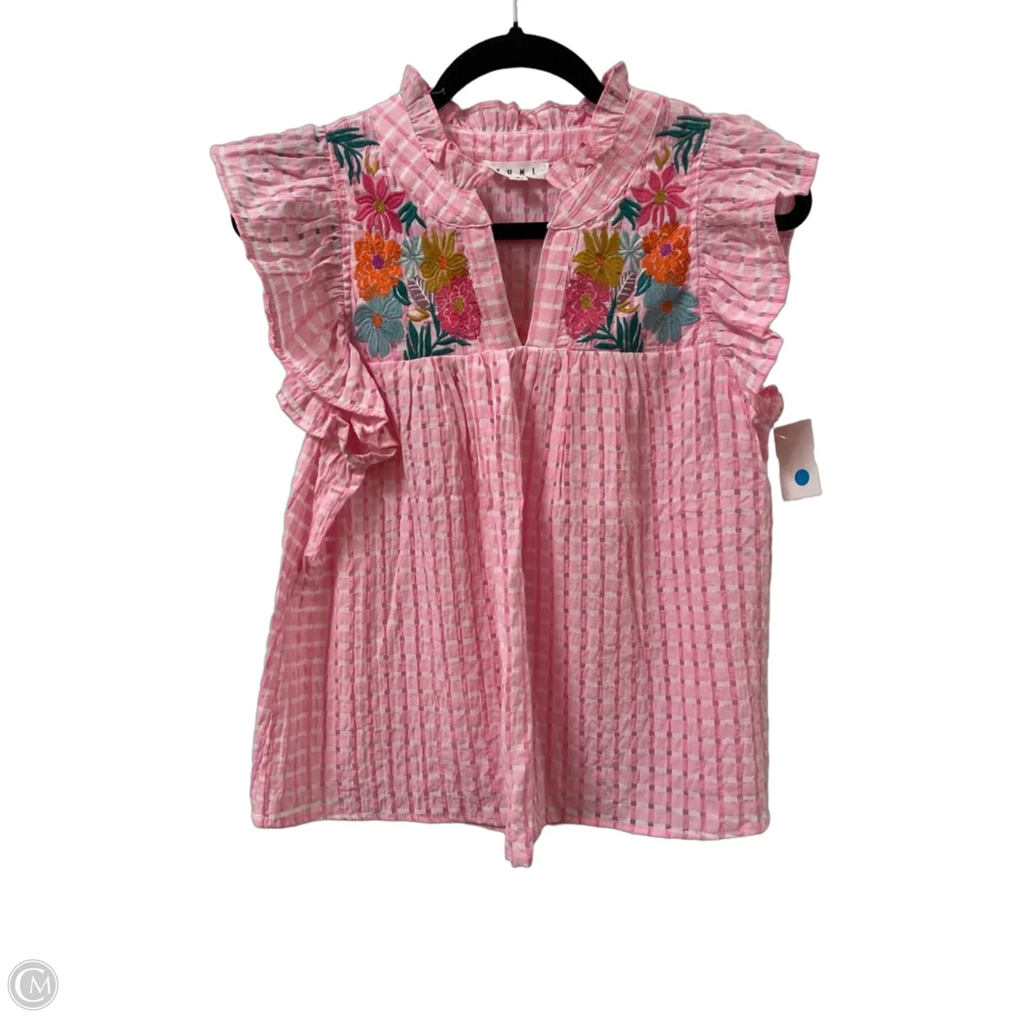 Top Short Sleeve By Thml In Pink, Size: S