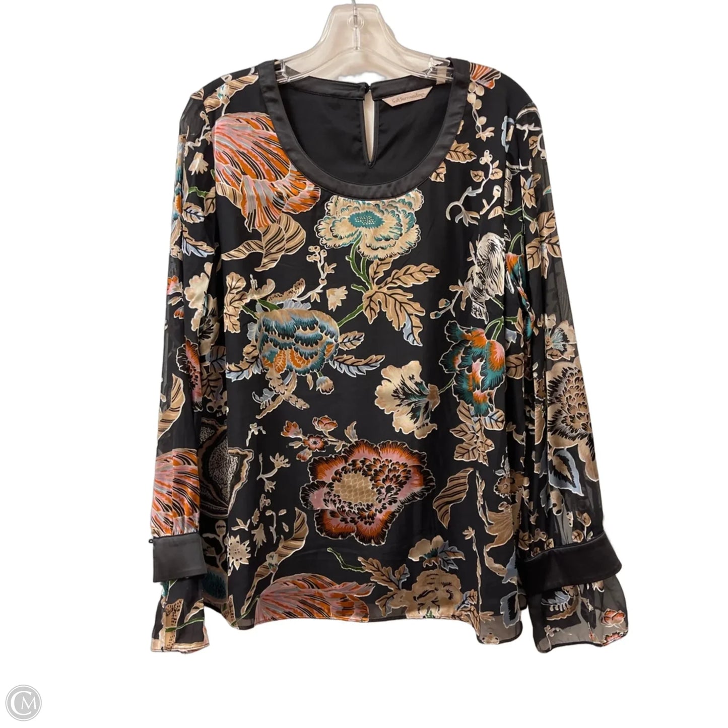 Top Long Sleeve By Soft Surroundings In Floral Print, Size: L