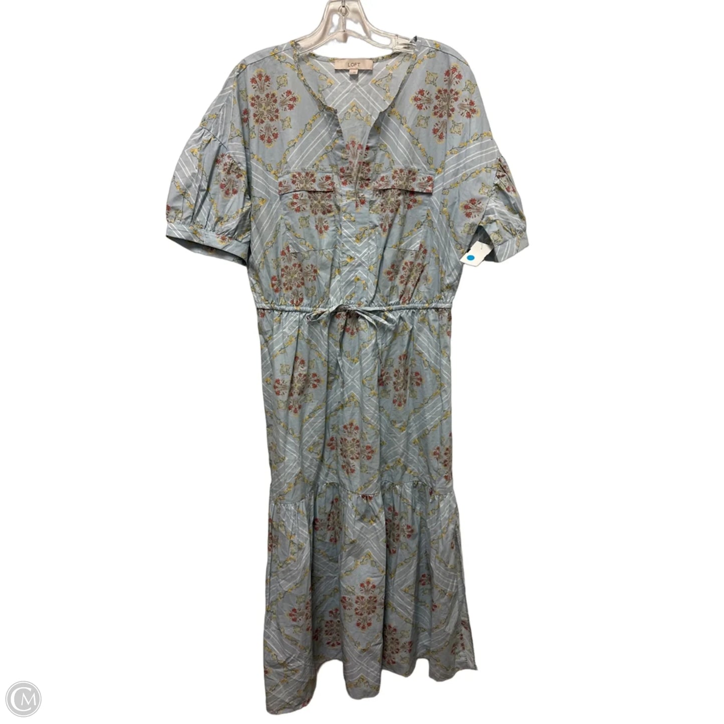 Dress Casual Maxi By Loft In Blue, Size: L