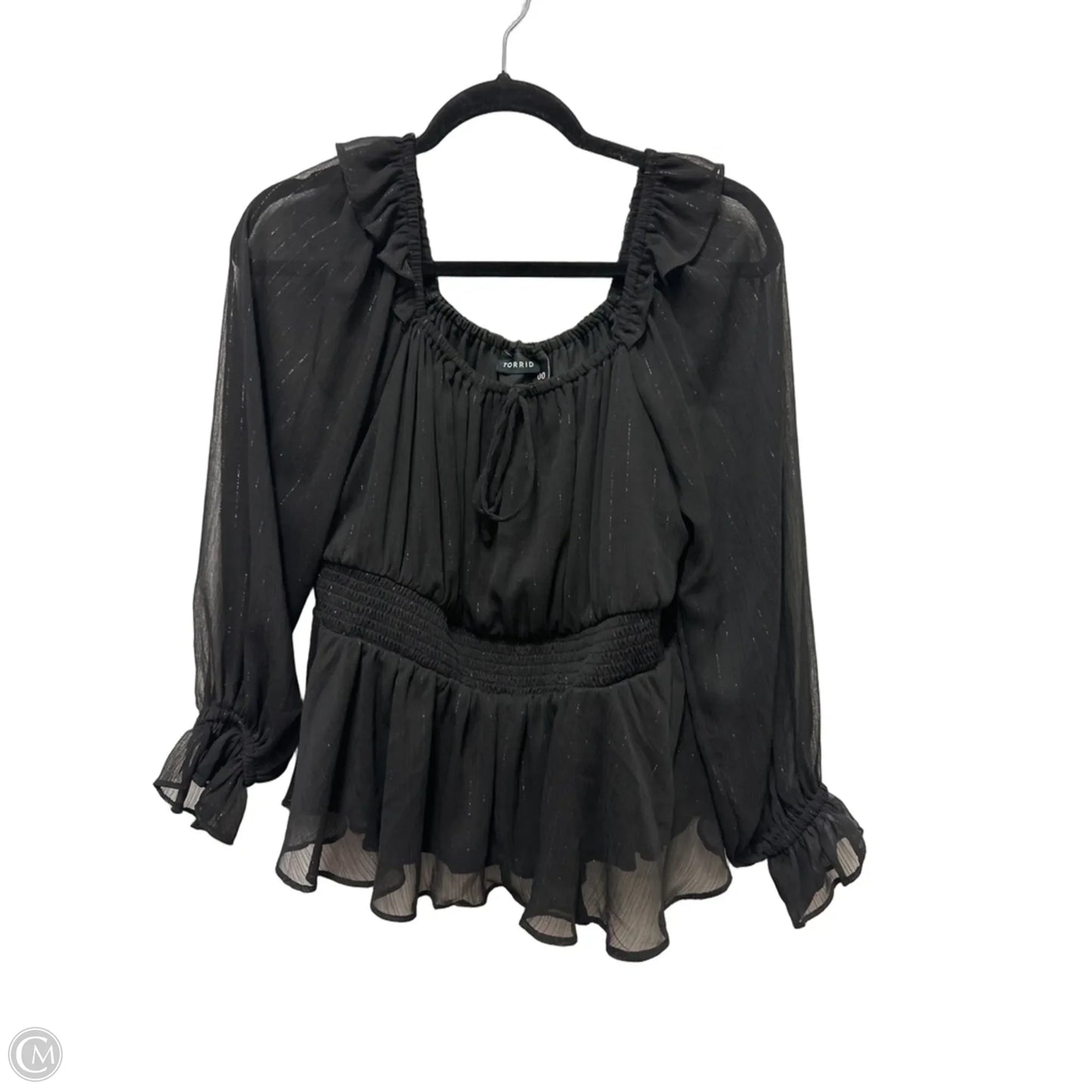 Top Long Sleeve By Torrid In Black, Size: L