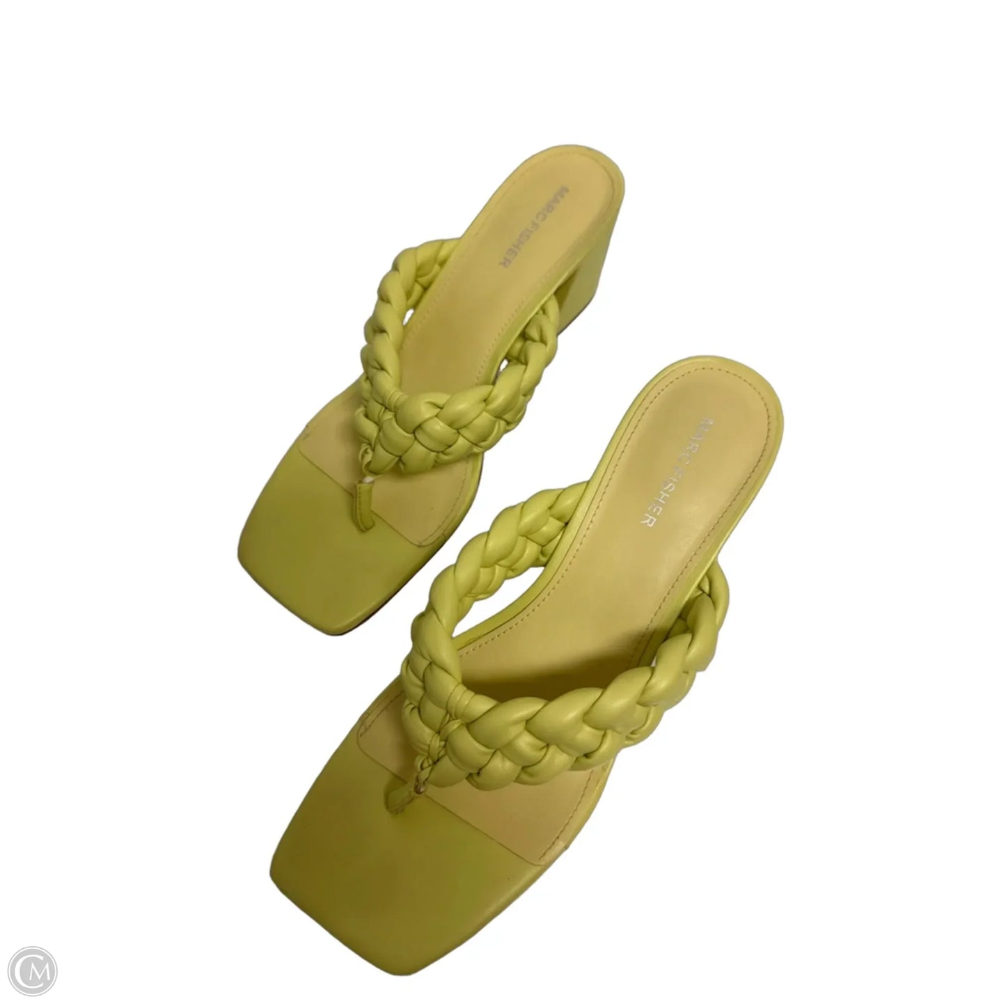 Sandals Heels Block By Marc Fisher In Yellow, Size: 10