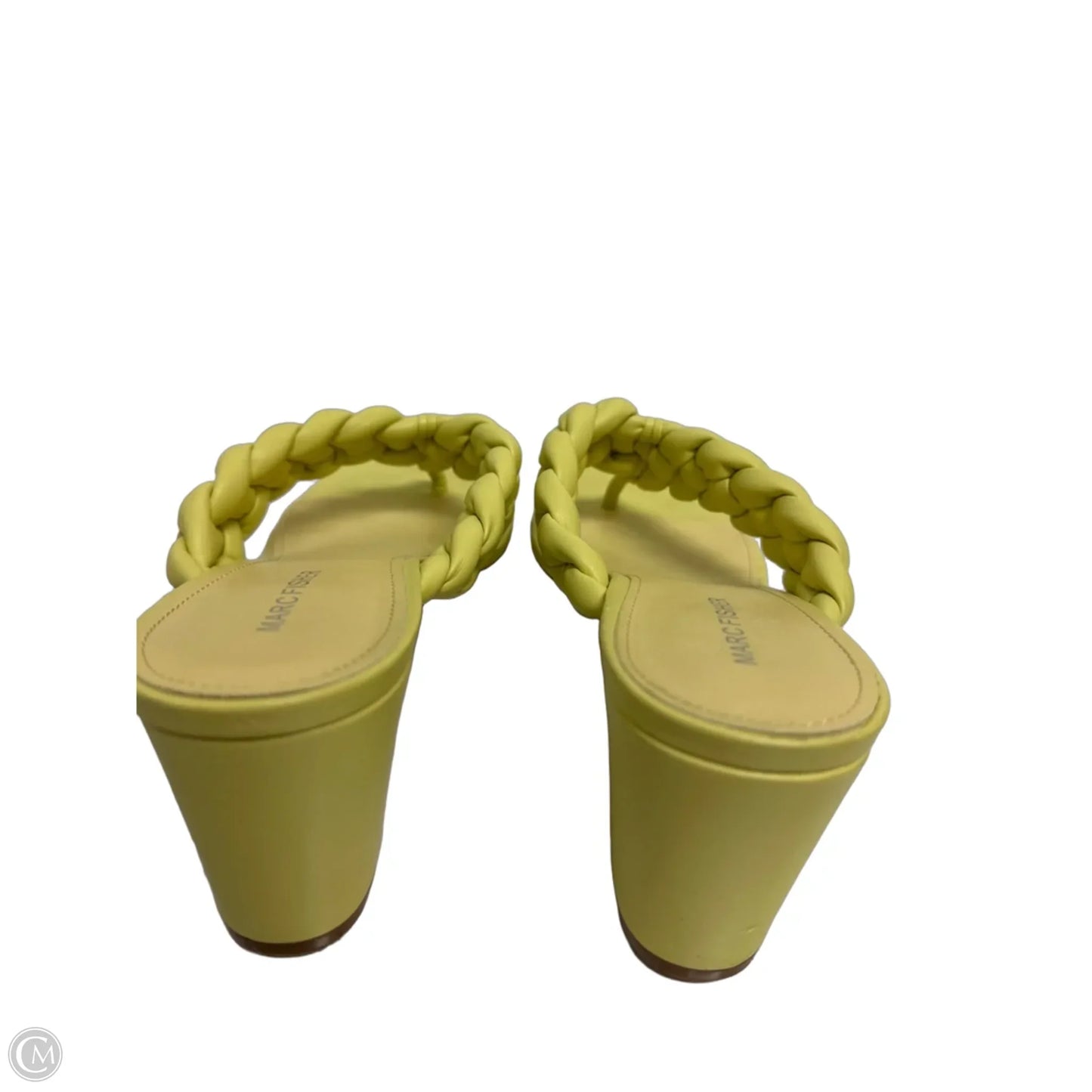 Sandals Heels Block By Marc Fisher In Yellow, Size: 10