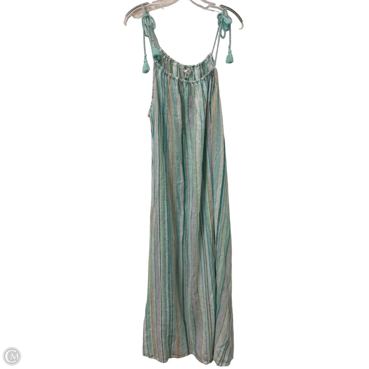 Dress Casual Maxi By Time And Tru In Blue & Green, Size: 1x