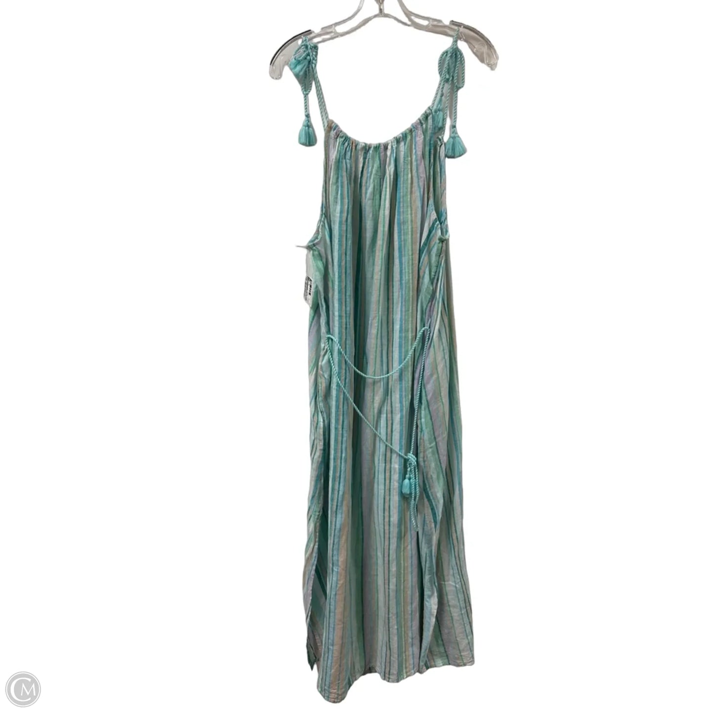 Dress Casual Maxi By Time And Tru In Blue & Green, Size: 1x