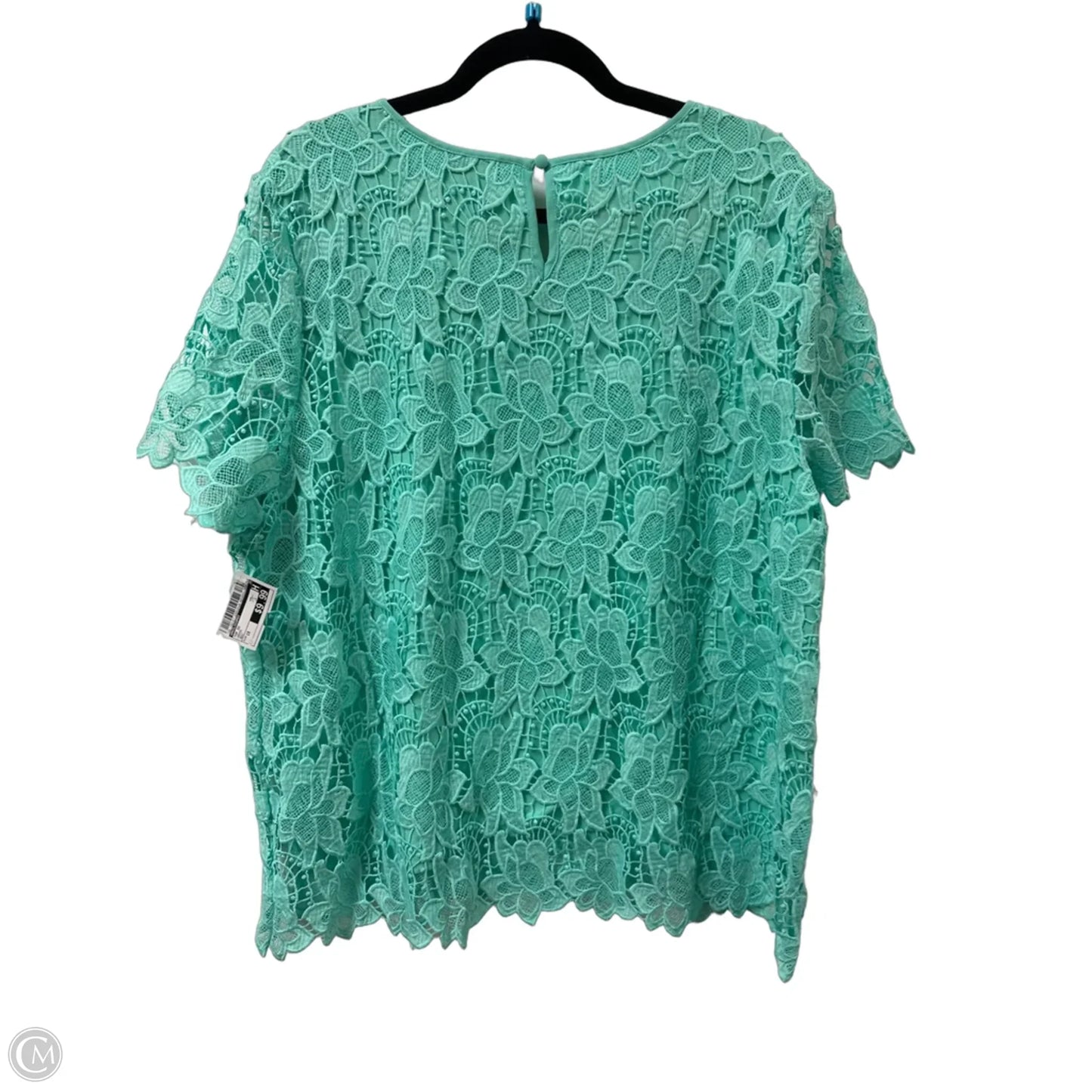 Top Short Sleeve By Philosophy In Green, Size: 1x