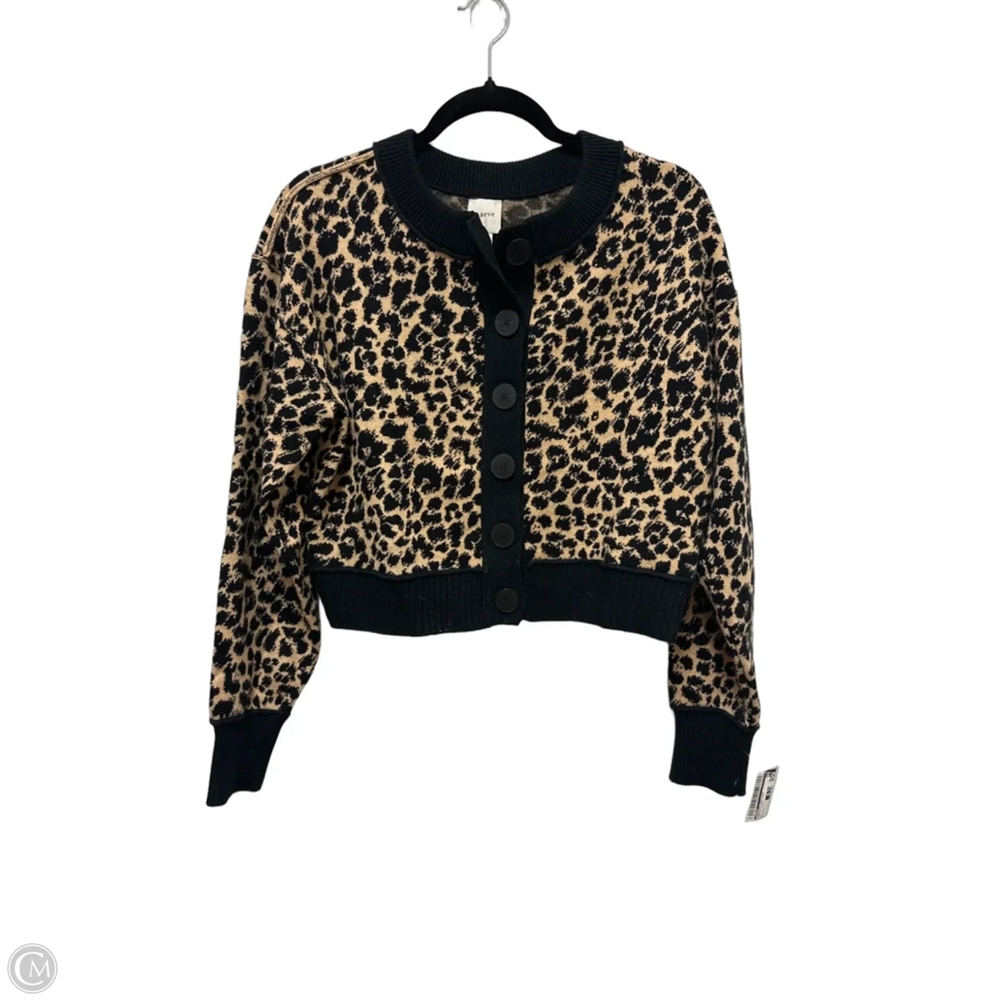 Sweater Cardigan By Maeve In Animal Print, Size: S