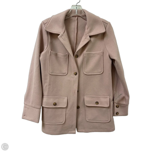 Jacket Shirt By Clothes Mentor In Pink, Size: S