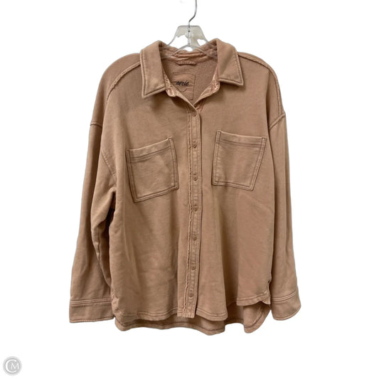 Jacket Shirt By Aerie In Orange, Size: Sp