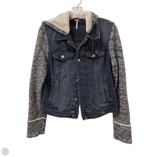 Jacket Denim By Free People In Black, Size: M