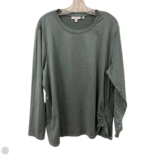 Top Long Sleeve By Chicos In Green, Size: 1x