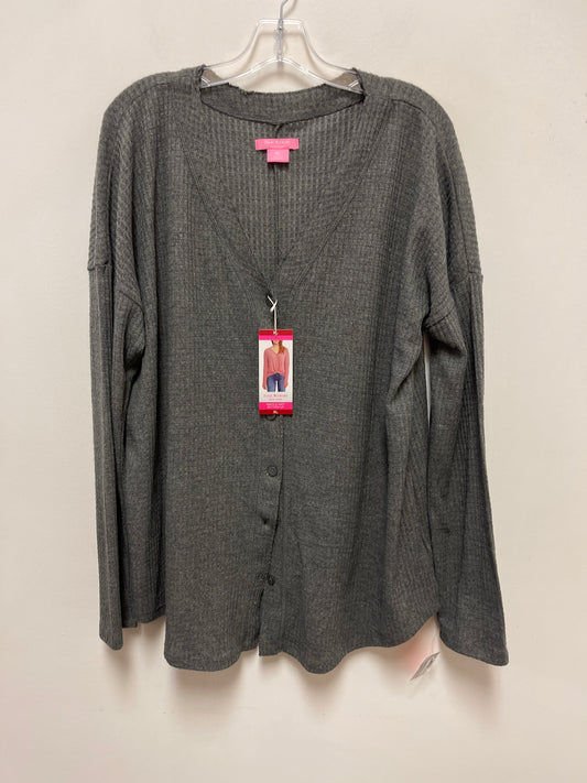 Top Long Sleeve Basic By Isaac Mizrahi Live Qvc In Grey, Size: Xl