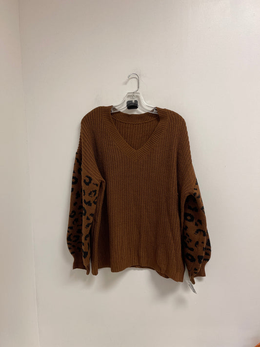 Sweater By Shein In Brown, Size: 1x