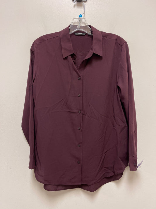 Purple Top Long Sleeve Uniqlo, Size M