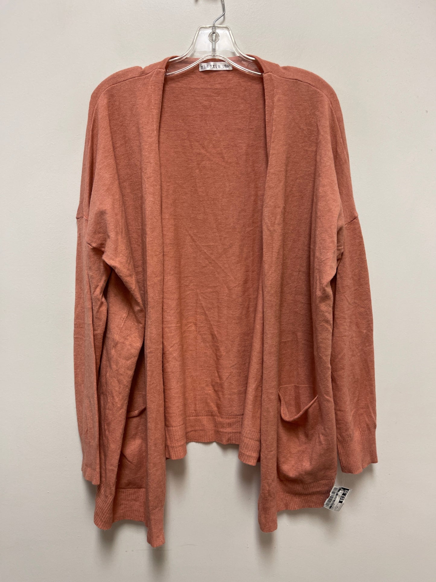 Cardigan By Clothes Mentor In Peach, Size: 3x