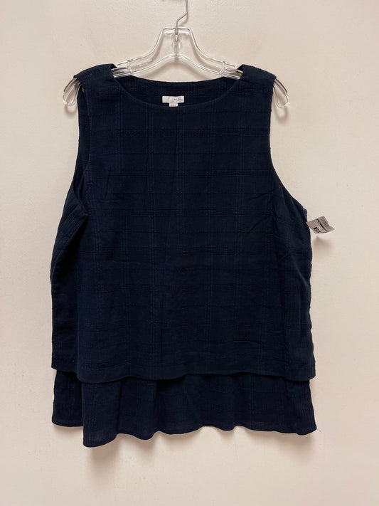 Navy Top Sleeveless J. Jill, Size L