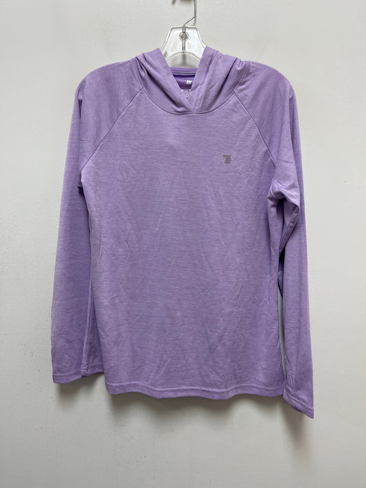 Purple Athletic Top Long Sleeve Collar Clothes Mentor, Size Xl