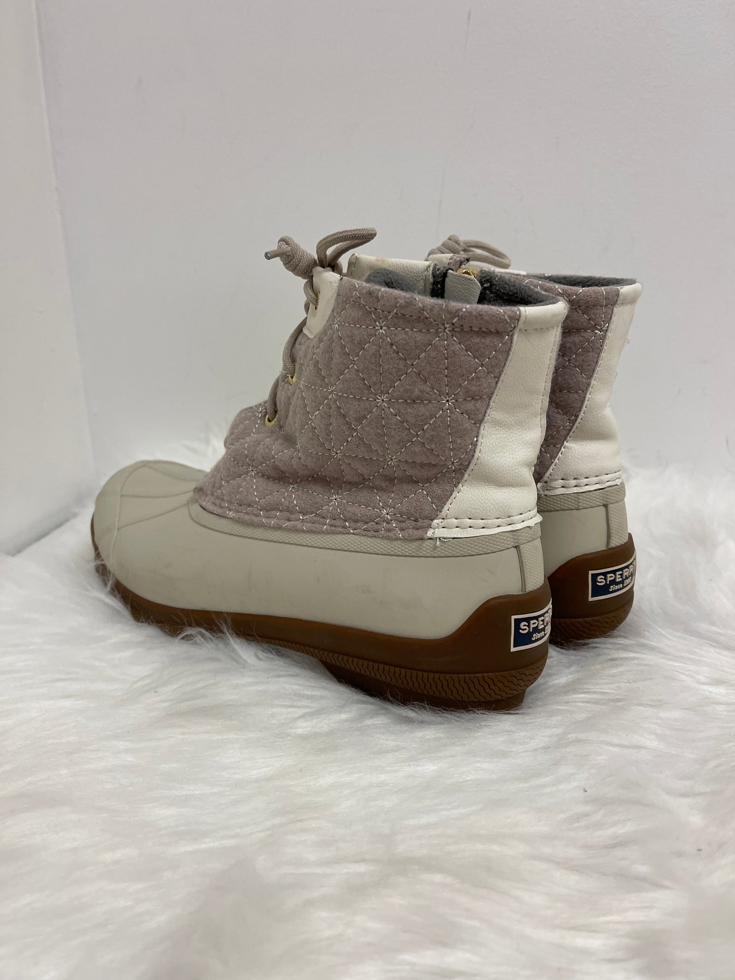 Cream Boots Rain Sperry, Size 9