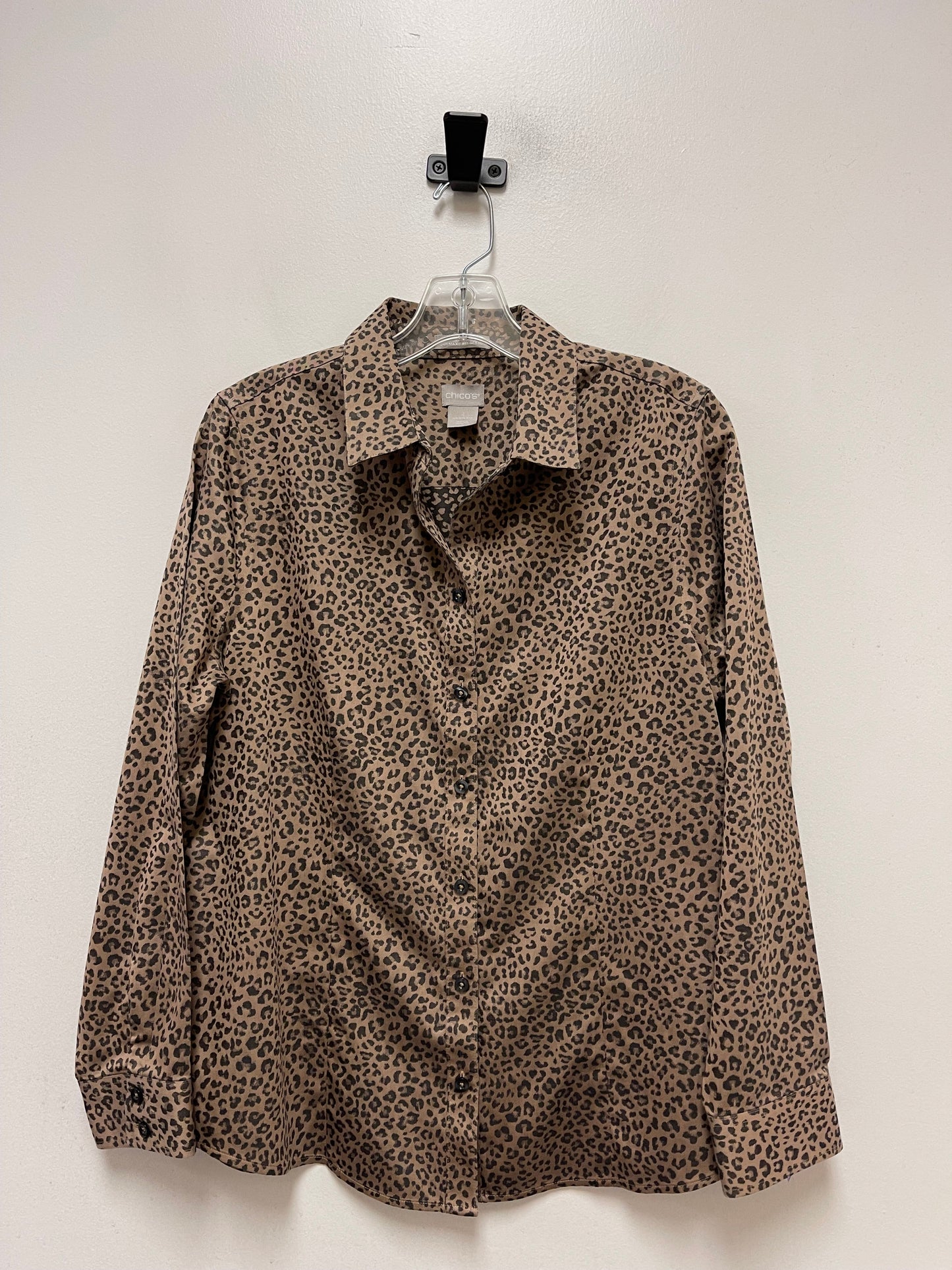 Brown Top Long Sleeve Chicos, Size M