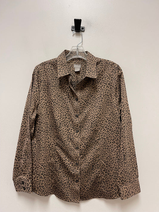 Brown Top Long Sleeve Chicos, Size M