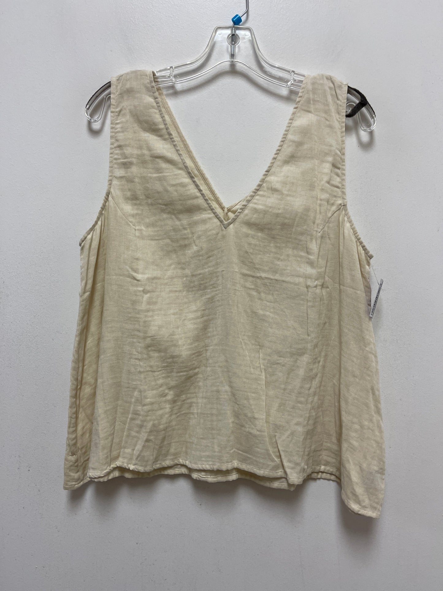 Cream Top Sleeveless Cma, Size Xl