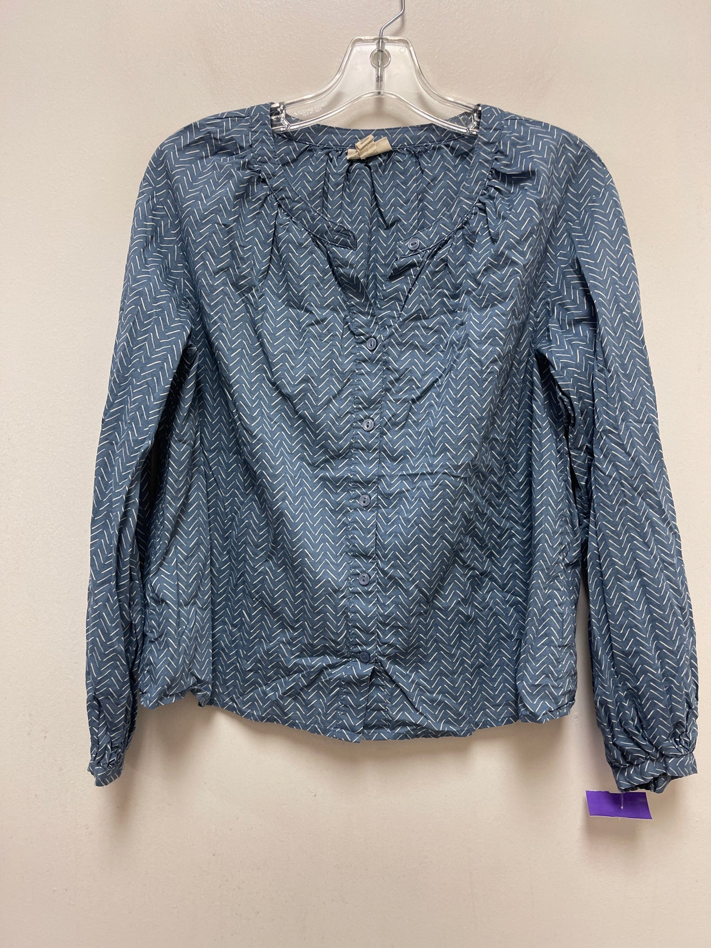 Blue Denim Top Long Sleeve Ana, Size M