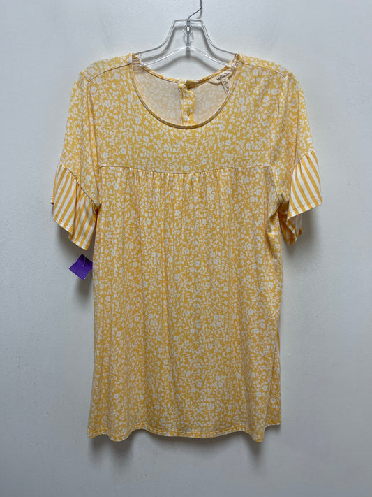 Yellow Top Short Sleeve Matilda Jane, Size M