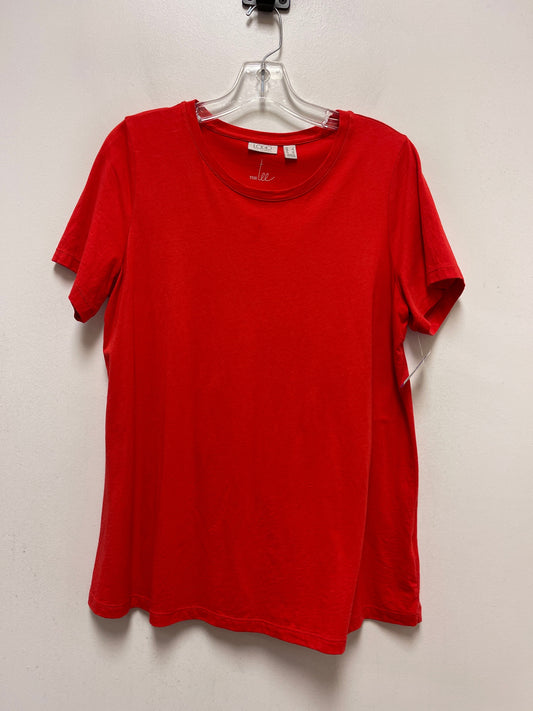 Red Top Short Sleeve Basic Logo, Size L