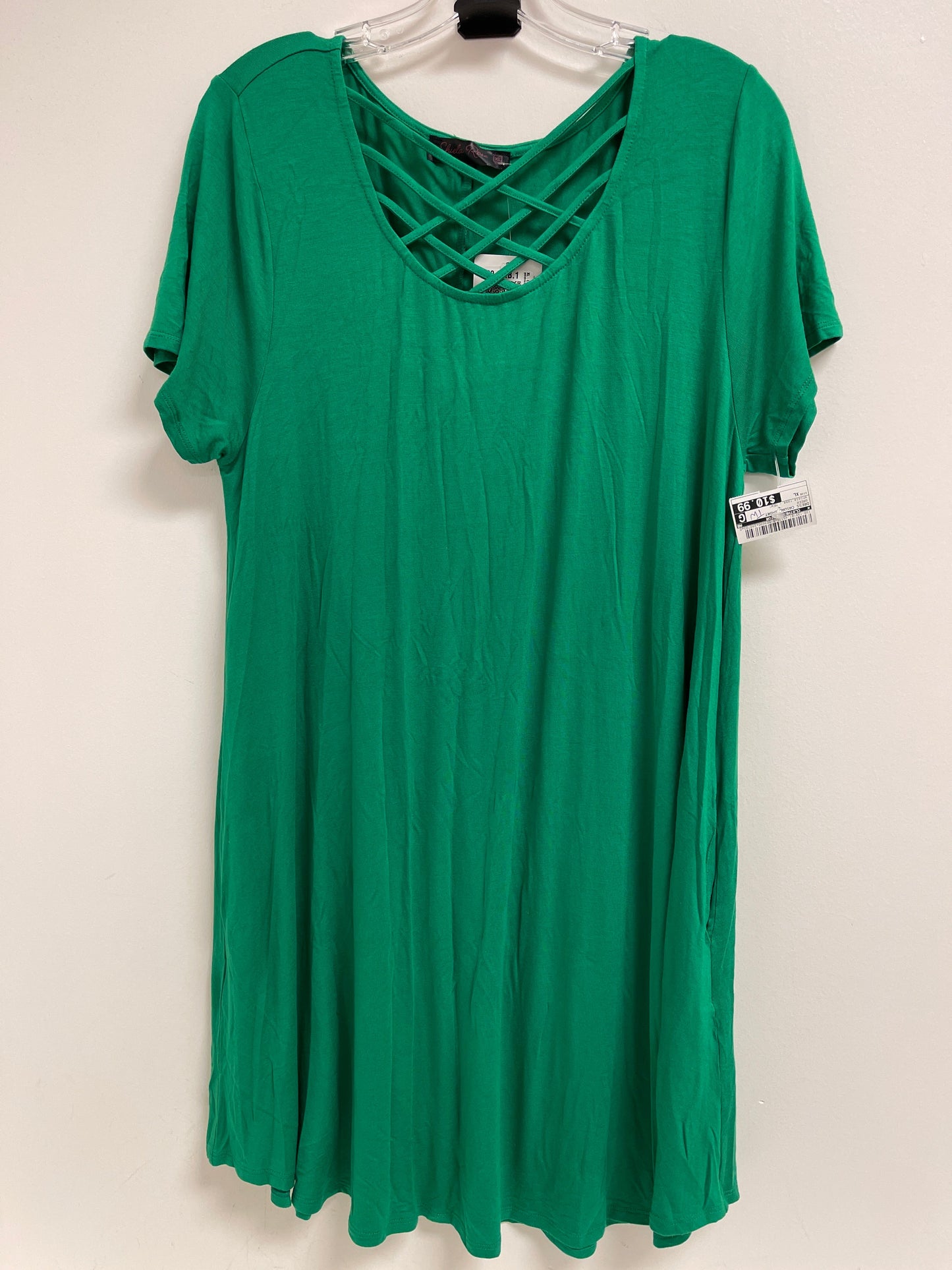 Green Dress Casual Short Clothes Mentor, Size Xl