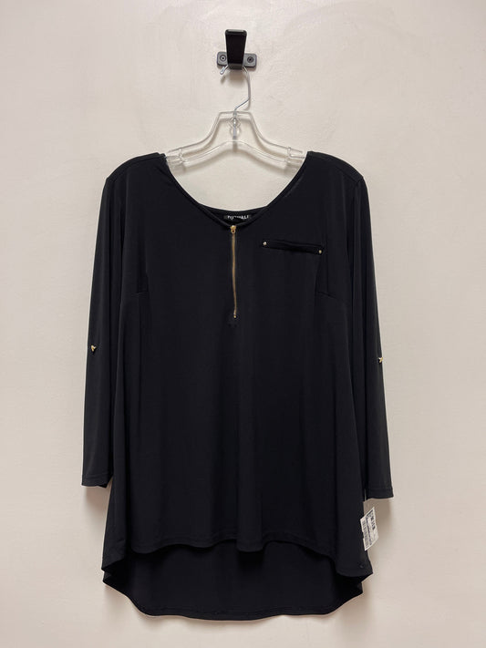 Black Top Long Sleeve Roz And Ali, Size 1x