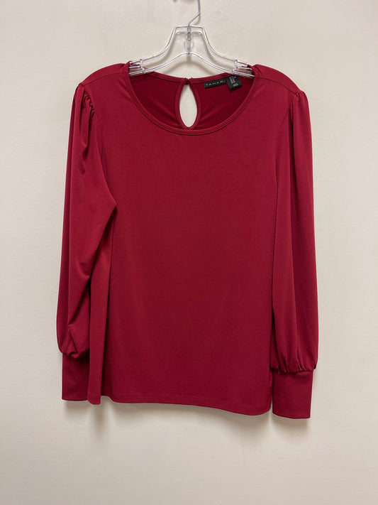 Red Top Long Sleeve Tahari By Arthur Levine, Size Xl
