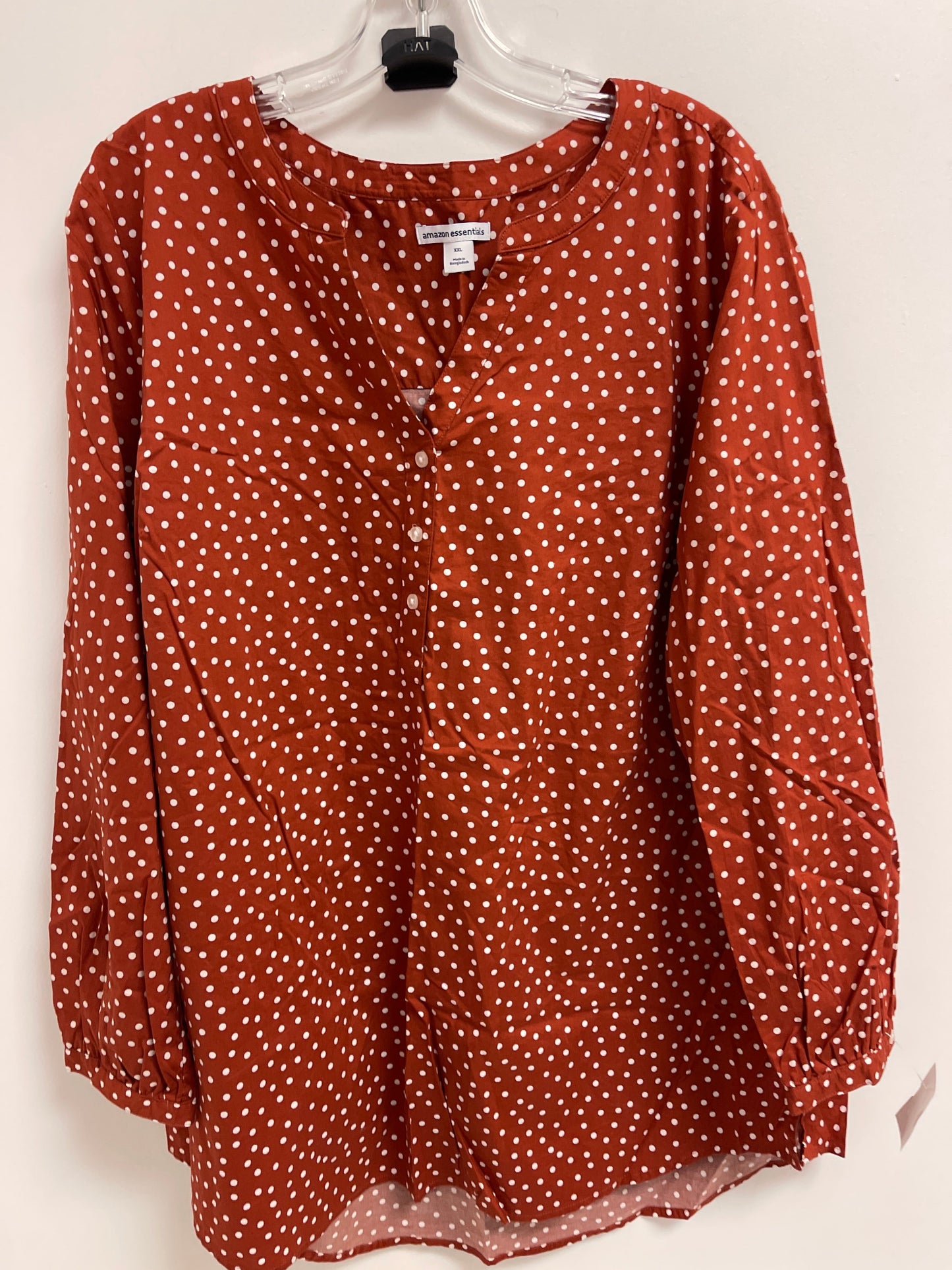 Orange Top Long Sleeve Amazon Essentials, Size 2x