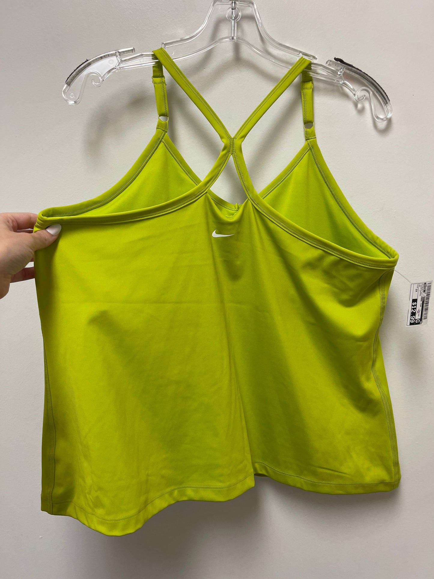 Chartreuse Athletic Tank Top Nike Apparel, Size 2x