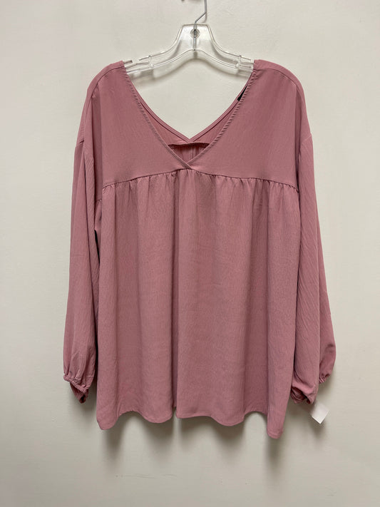 Top Long Sleeve By Oddi In Pink, Size: L