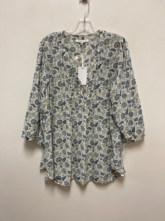 Top Long Sleeve By Rose And Olive In Floral Print, Size: 2x