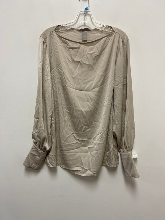 Top Long Sleeve By H&m In Cream, Size: L